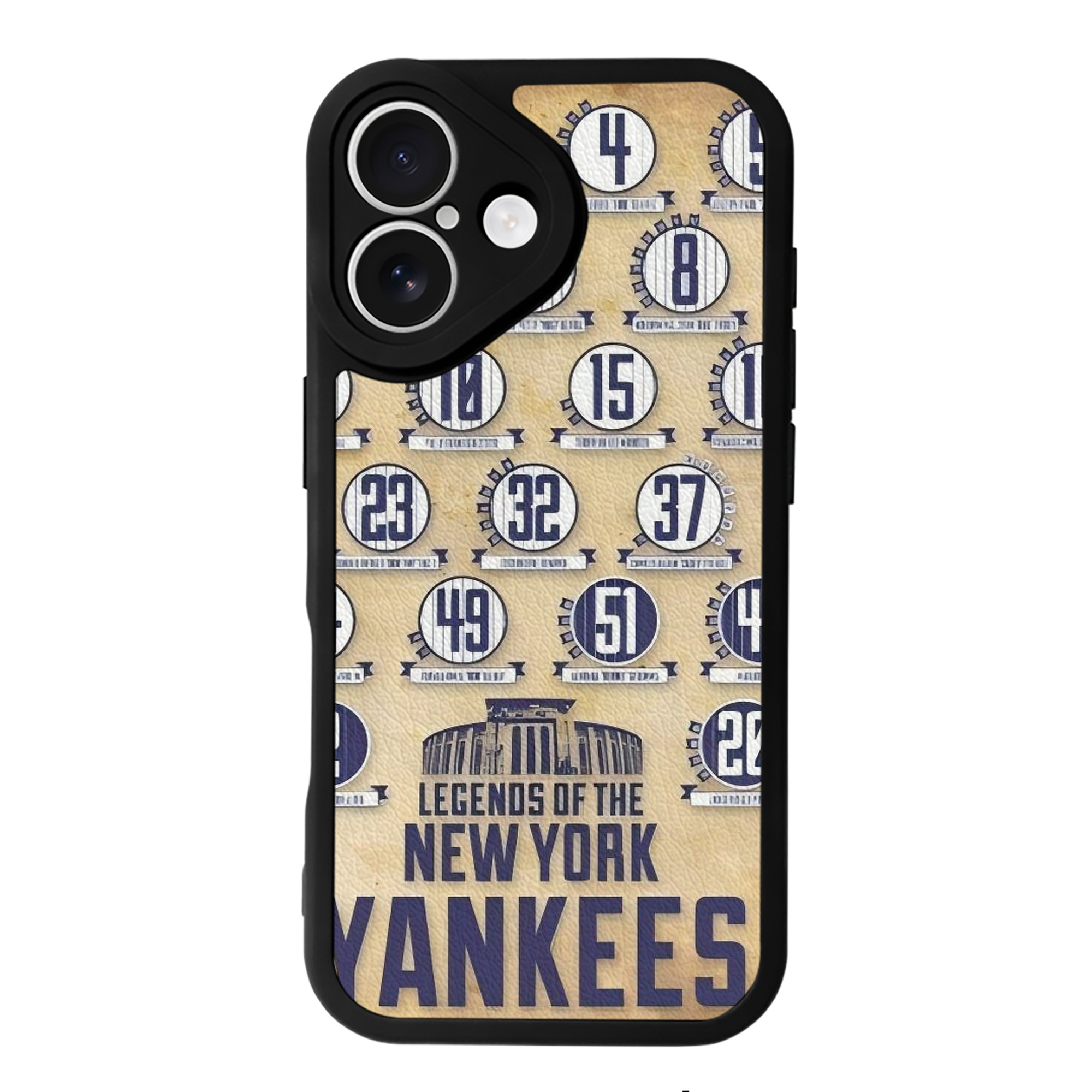 New York Yankees 339 IPhone 16 Silicone Leather Case – UV Print, Lambskin Texture – Perfect Fit, Wireless Charging Compatible, Scratch Resistant, Precise Cutouts – Stylish Protection For IPhone 16